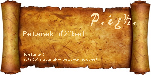 Petanek Ábel névjegykártya